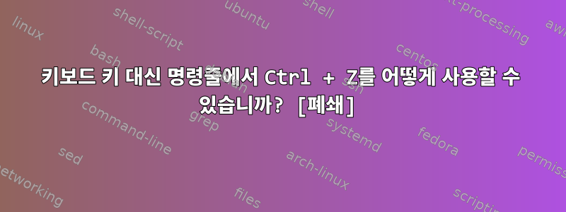 키보드 키 대신 명령줄에서 Ctrl + Z를 어떻게 사용할 수 있습니까? [폐쇄]