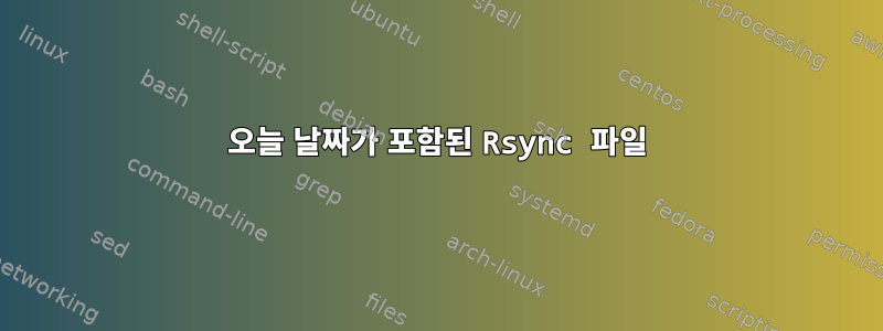 오늘 날짜가 포함된 Rsync 파일