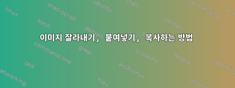 이미지 잘라내기, 붙여넣기, 복사하는 방법