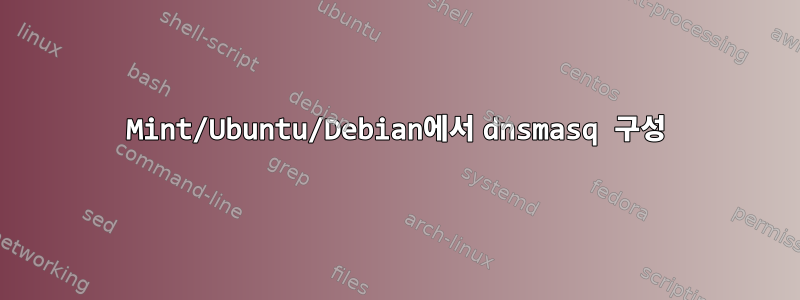 Mint/Ubuntu/Debian에서 dnsmasq 구성