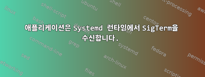 애플리케이션은 Systemd 런타임에서 SigTerm을 수신합니다.