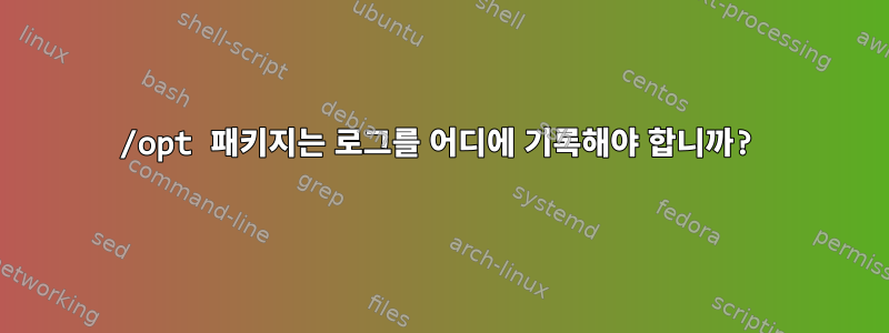 /opt 패키지는 로그를 어디에 기록해야 합니까?