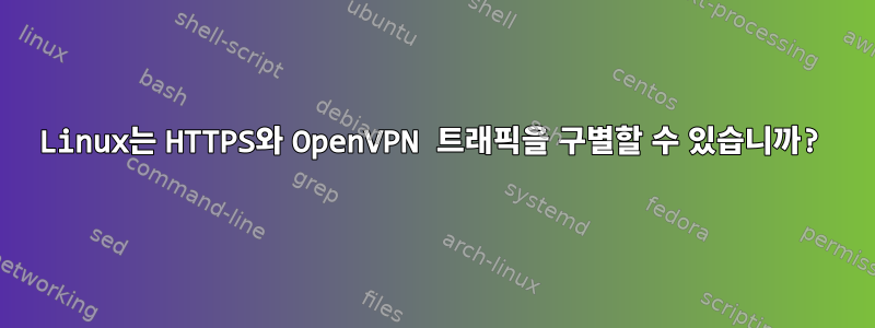 Linux는 HTTPS와 OpenVPN 트래픽을 구별할 수 있습니까?