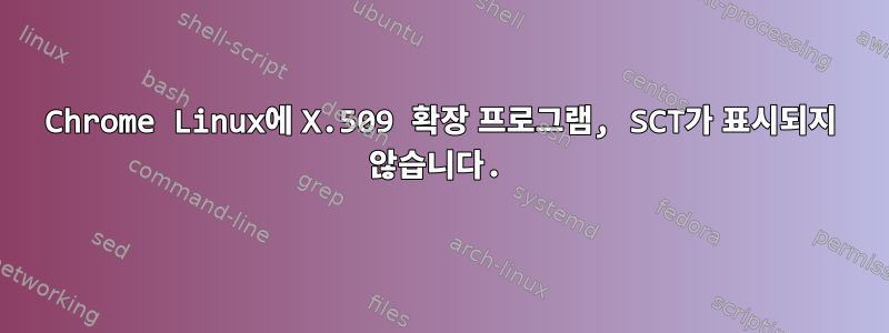 Chrome Linux에 X.509 확장 프로그램, SCT가 표시되지 않습니다.