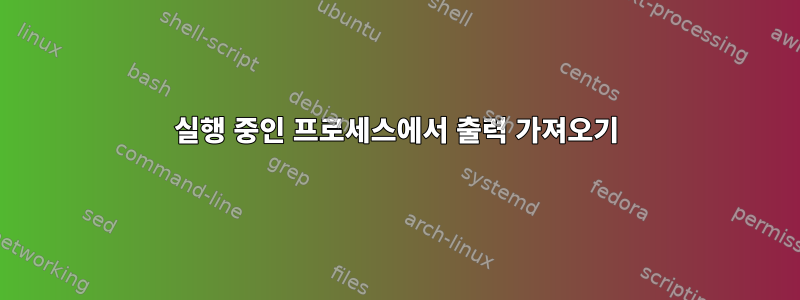 실행 중인 프로세스에서 출력 가져오기