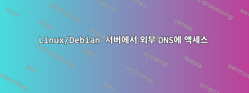 Linux/Debian 서버에서 외부 DNS에 액세스