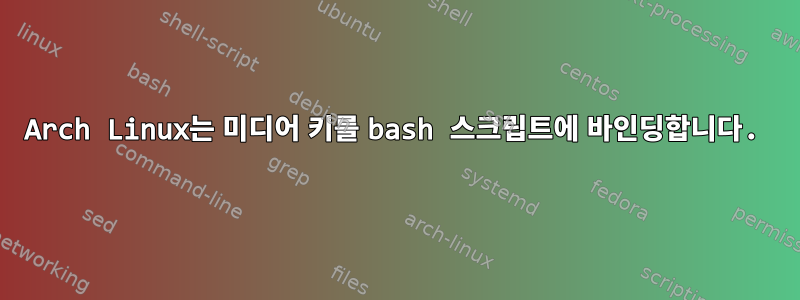 Arch Linux는 미디어 키를 bash 스크립트에 바인딩합니다.