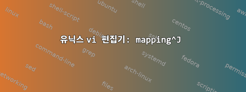 유닉스 vi 편집기: mapping^J