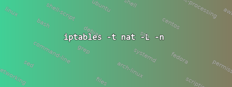 iptables -t nat -L -n