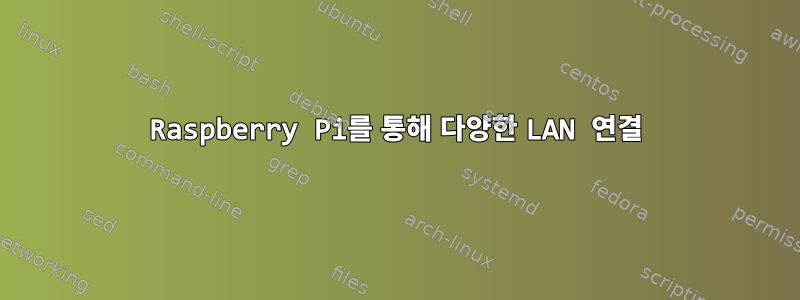 Raspberry Pi를 통해 다양한 LAN 연결