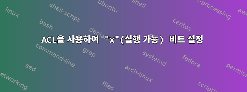 ACL을 사용하여 "x"(실행 가능) 비트 설정