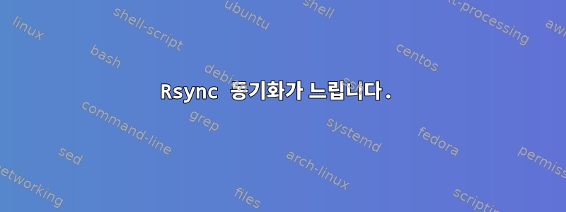 Rsync 동기화가 느립니다.