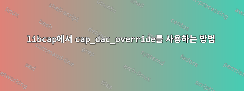 libcap에서 cap_dac_override를 사용하는 방법