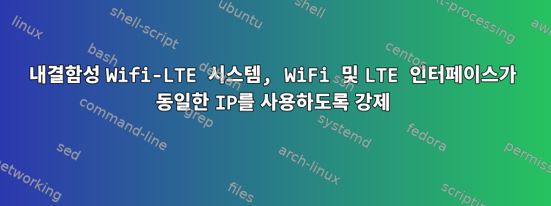 내결함성 Wifi-LTE 시스템, WiFi 및 LTE 인터페이스가 동일한 IP를 사용하도록 강제