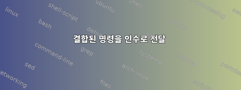 결합된 명령을 인수로 전달