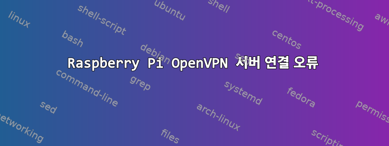 Raspberry Pi OpenVPN 서버 연결 오류