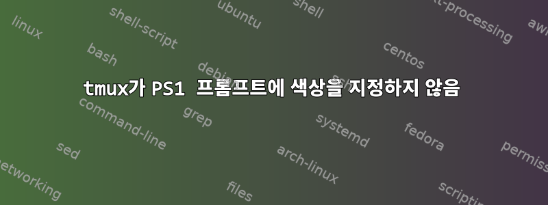 tmux가 PS1 프롬프트에 색상을 지정하지 않음