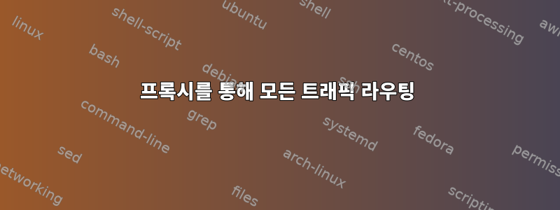 프록시를 통해 모든 트래픽 라우팅