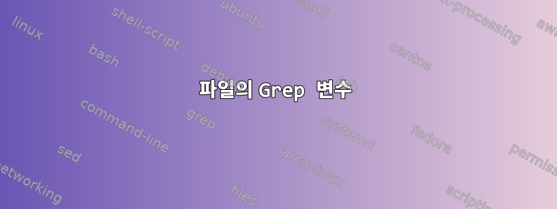 파일의 Grep 변수