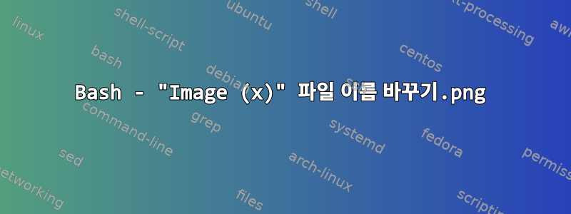 Bash - "Image (x).png" 파일 이름 바꾸기