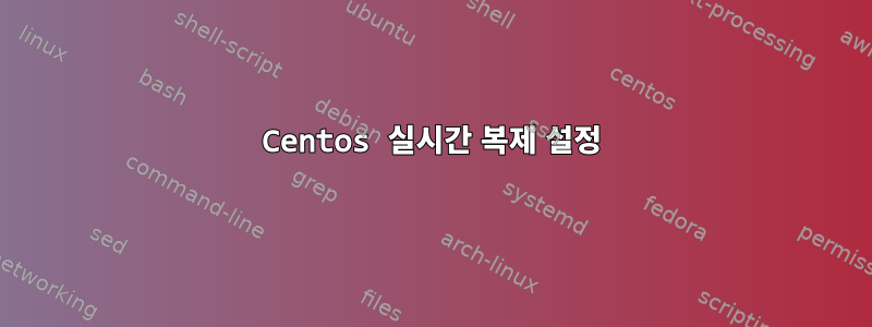 Centos 실시간 복제 설정