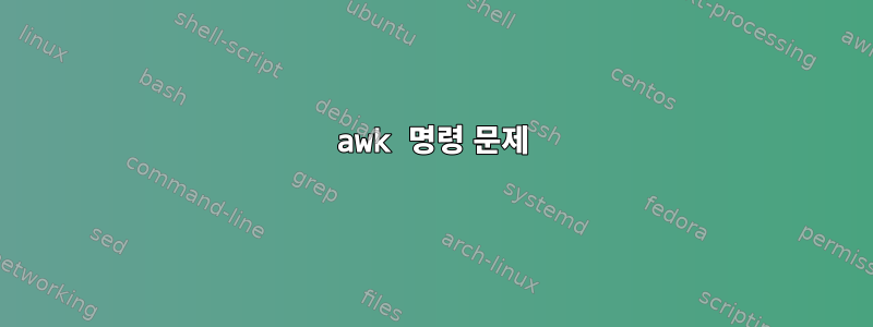 awk 명령 문제