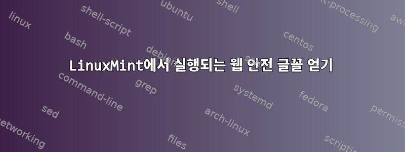 LinuxMint에서 실행되는 웹 안전 글꼴 얻기