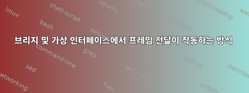 브리지 및 가상 인터페이스에서 프레임 전달이 작동하는 방식