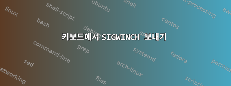 키보드에서 SIGWINCH 보내기