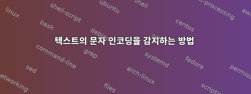 텍스트의 문자 인코딩을 감지하는 방법