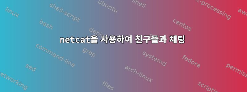 netcat을 사용하여 친구들과 채팅