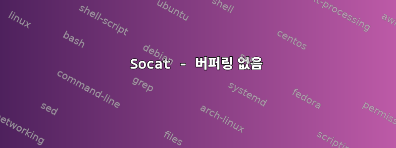 Socat - 버퍼링 없음