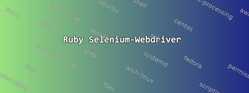 Ruby Selenium-Webdriver