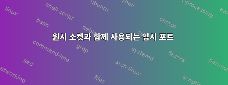 원시 소켓과 함께 사용되는 임시 포트