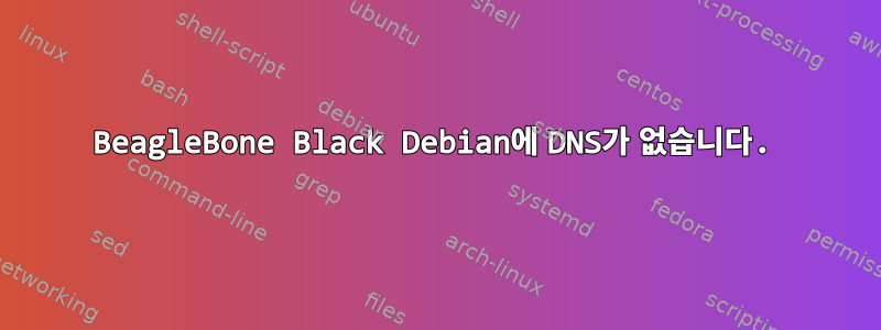 BeagleBone Black Debian에 DNS가 없습니다.