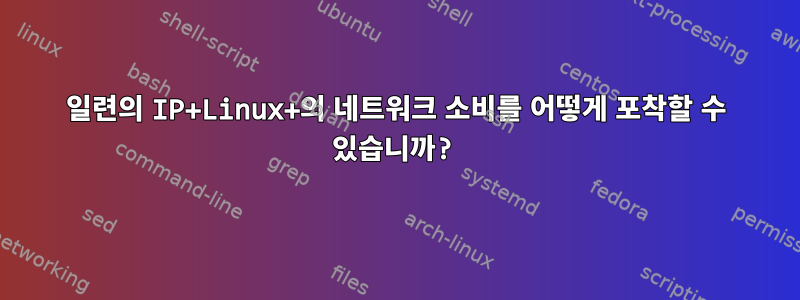 일련의 IP+Linux+의 네트워크 소비를 어떻게 포착할 수 있습니까?