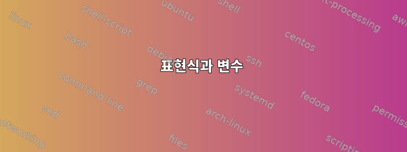 표현식과 변수