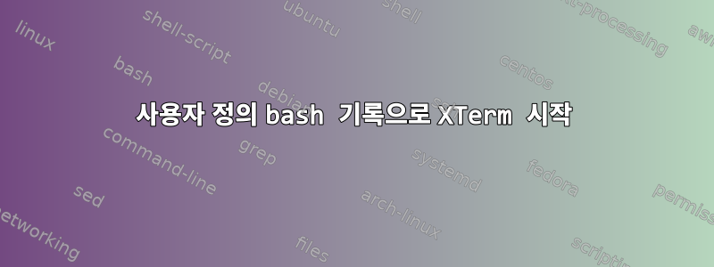 사용자 정의 bash 기록으로 XTerm 시작