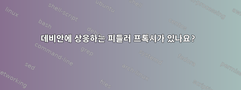 데비안에 상응하는 피들러 프록시가 있나요?