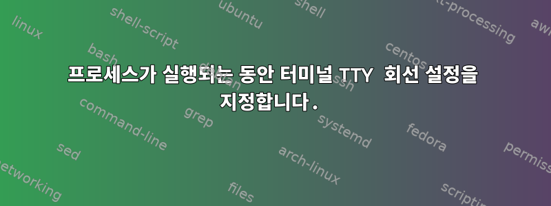 프로세스가 실행되는 동안 터미널 TTY 회선 설정을 지정합니다.