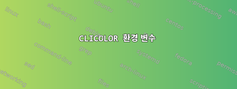 CLICOLOR 환경 변수