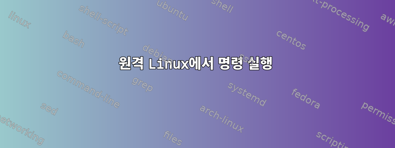 원격 Linux에서 명령 실행