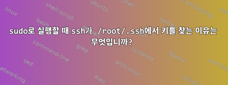 sudo로 실행할 때 ssh가 /root/.ssh에서 키를 찾는 이유는 무엇입니까?