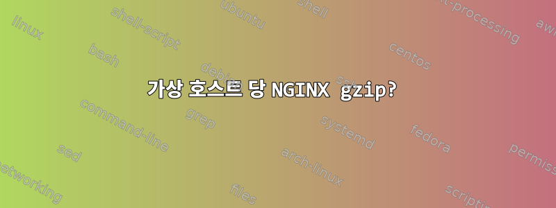 가상 호스트 당 NGINX gzip?