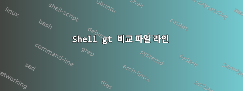 Shell gt 비교 파일 라인