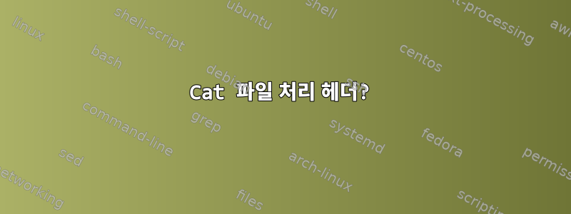 Cat 파일 처리 헤더?