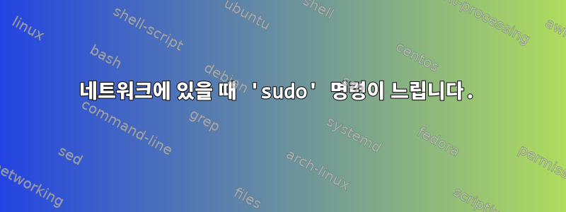 네트워크에 있을 때 'sudo' 명령이 느립니다.