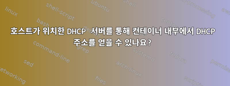 호스트가 위치한 DHCP 서버를 통해 컨테이너 내부에서 DHCP 주소를 얻을 수 있나요?