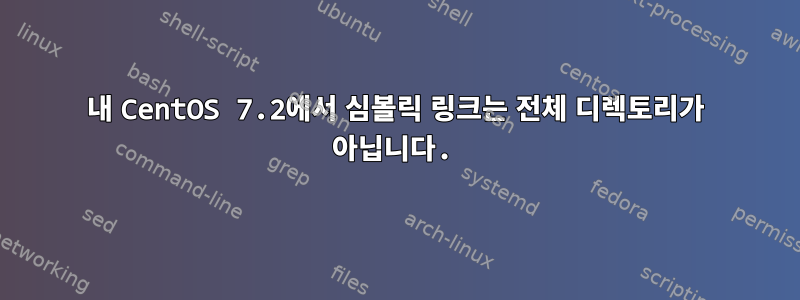 내 CentOS 7.2에서 심볼릭 링크는 전체 디렉토리가 아닙니다.