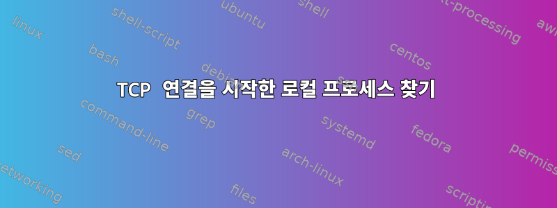 TCP 연결을 시작한 로컬 프로세스 찾기